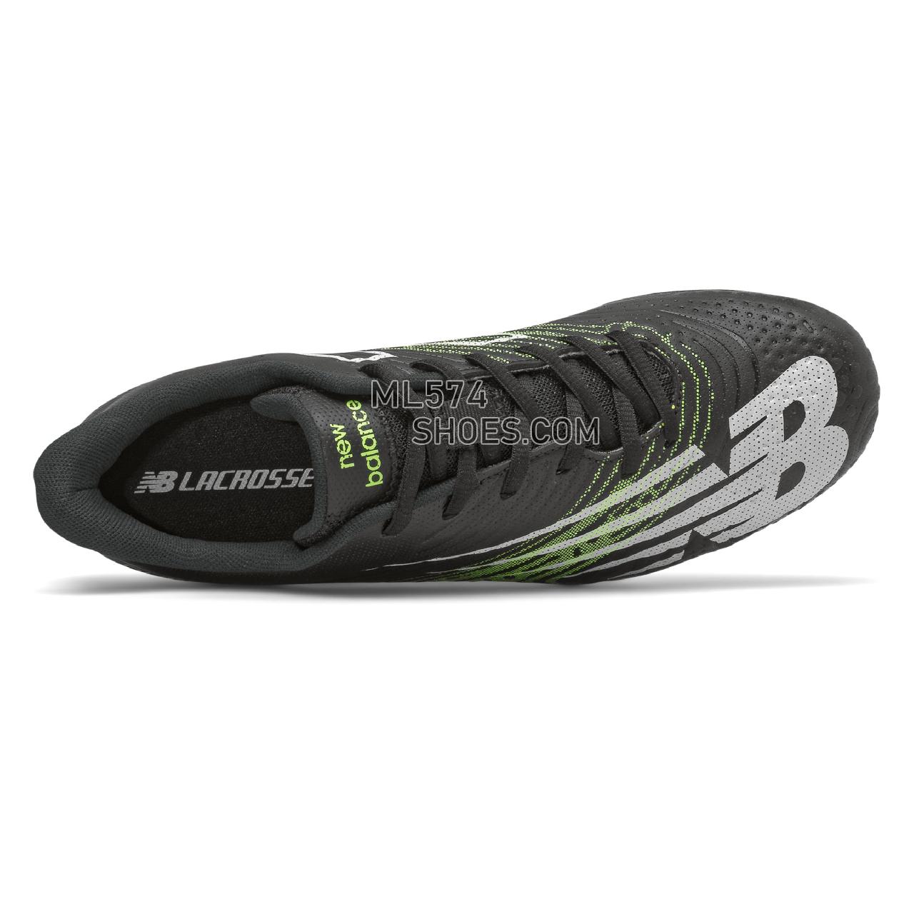 New Balance RushV3 Low - Men's Turf And Lacrosse Cleats - Black with White - RUSHLB3