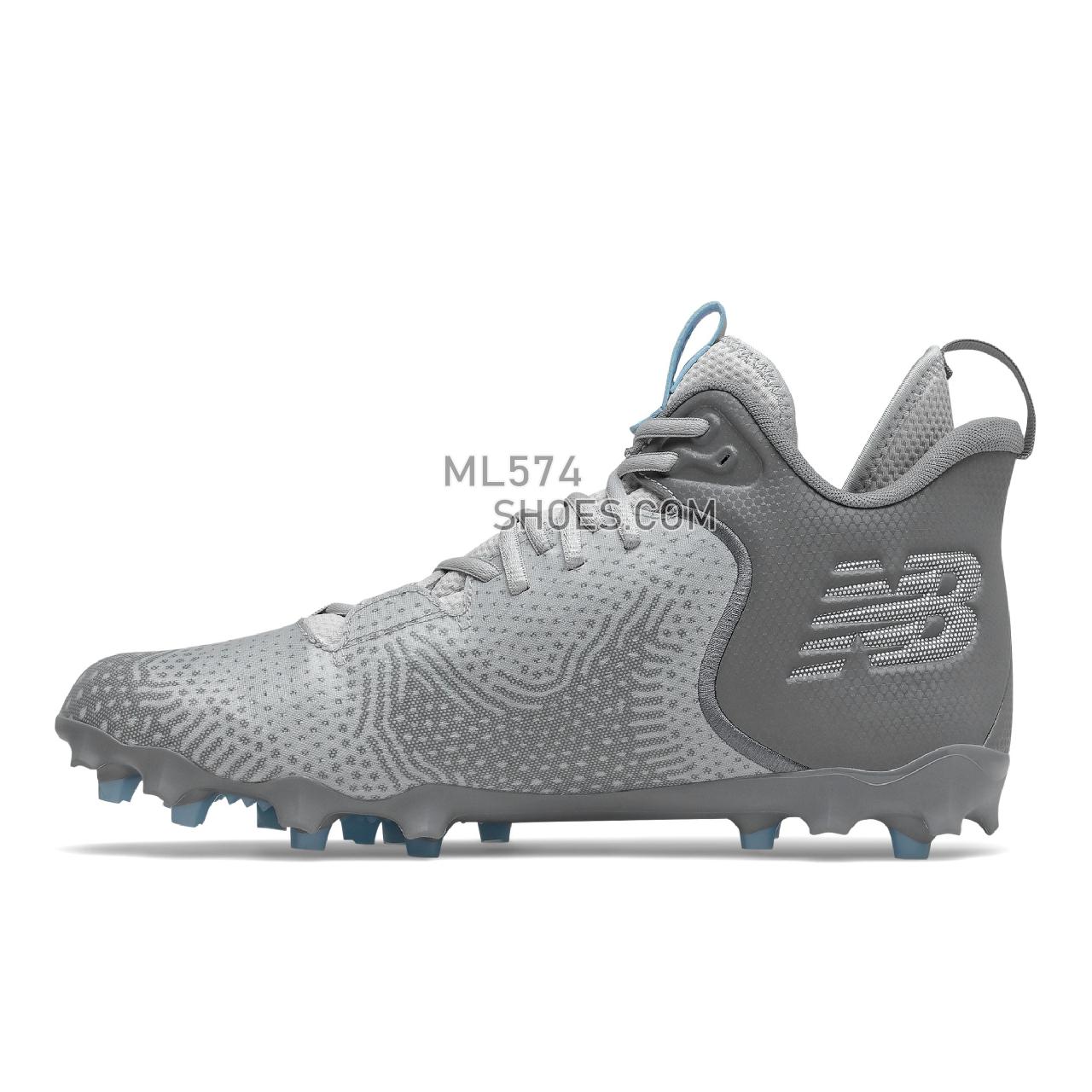 New Balance FreezeLX v3 - Men's Turf And Lacrosse Cleats - Grey with White - FREEZG3