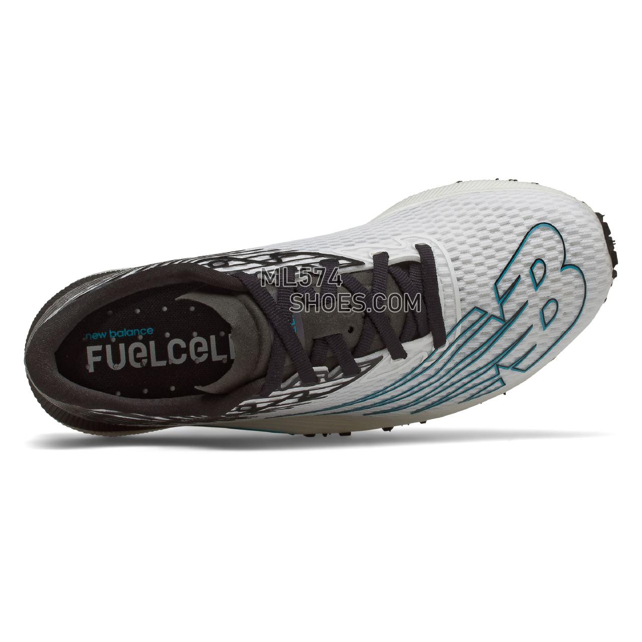 New Balance FuelCell RC Elite - Women's Track Spikes And Cross Country - White with Black and Virtual Sky - WRCELWB