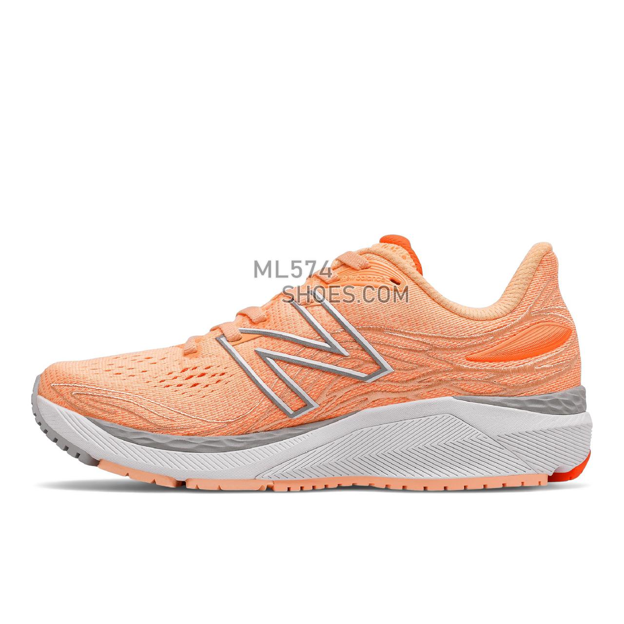 New Balance Fresh Foam X 860v12 - Women's Stability Running - Light Mango with Dynomite - W860C12