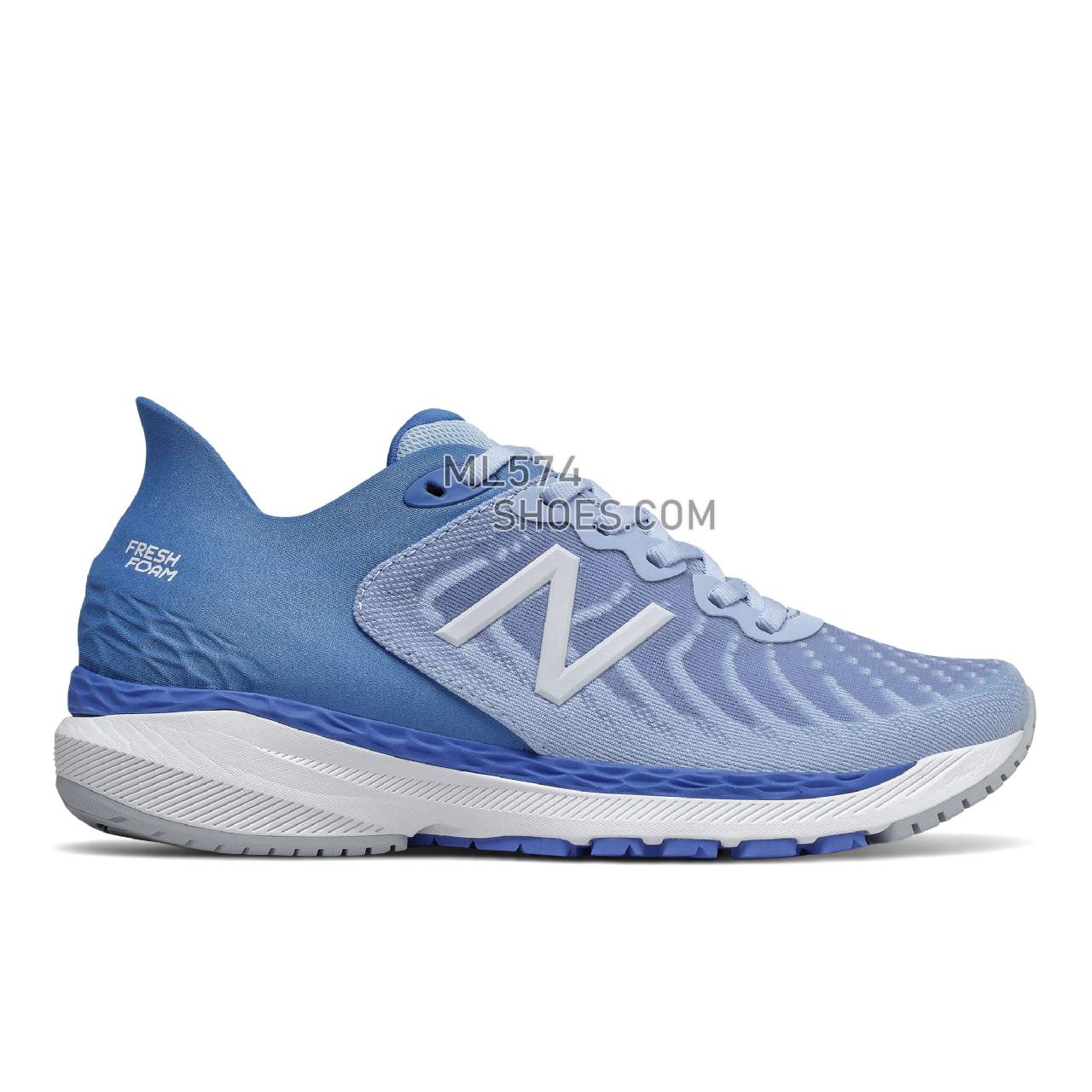 New Balance Fresh Foam 860v11 - Women's Stability Running - Frost with Faded Cobalt - W860A11