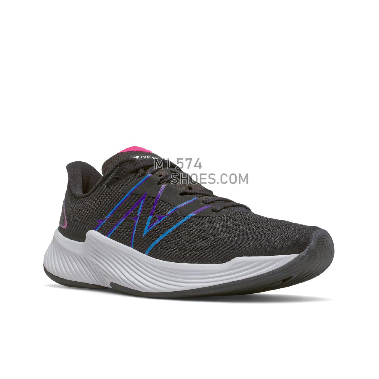 New Balance FuelCell Prism v2 - Women's Stability Running - Black with Deep Violet - WFCPZLB2