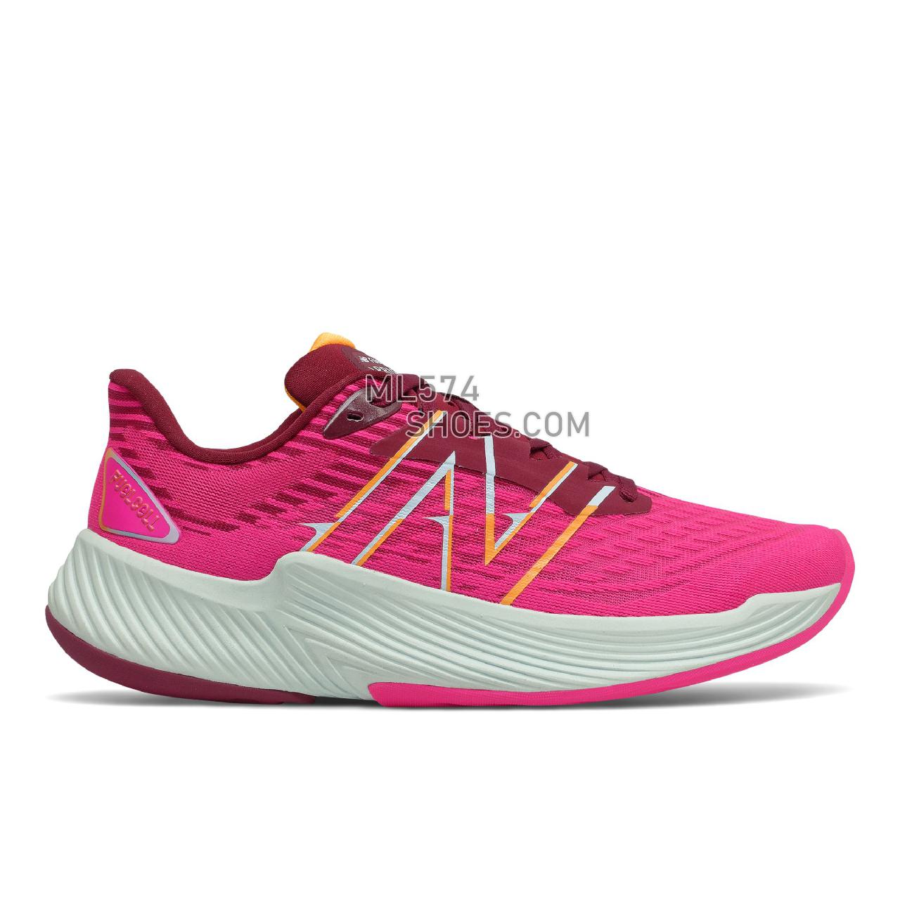 New Balance FuelCell Prism v2 - Women's Stability Running - Pink Glo with Garnet - WFCPZLP2