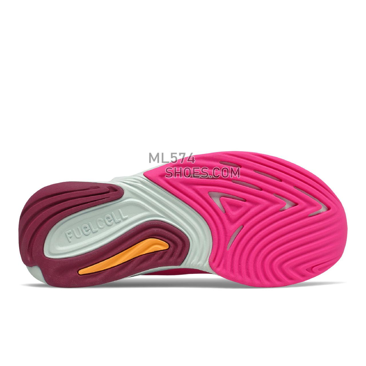 New Balance FuelCell Prism v2 - Women's Stability Running - Pink Glo with Garnet - WFCPZLP2