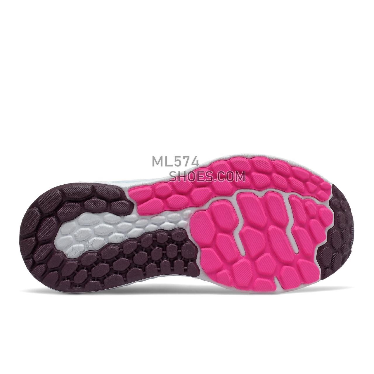 New Balance Fresh Foam X Vongo v5 - Women's Stability Running - Garnet with Pink Glo - WVNGOGP5