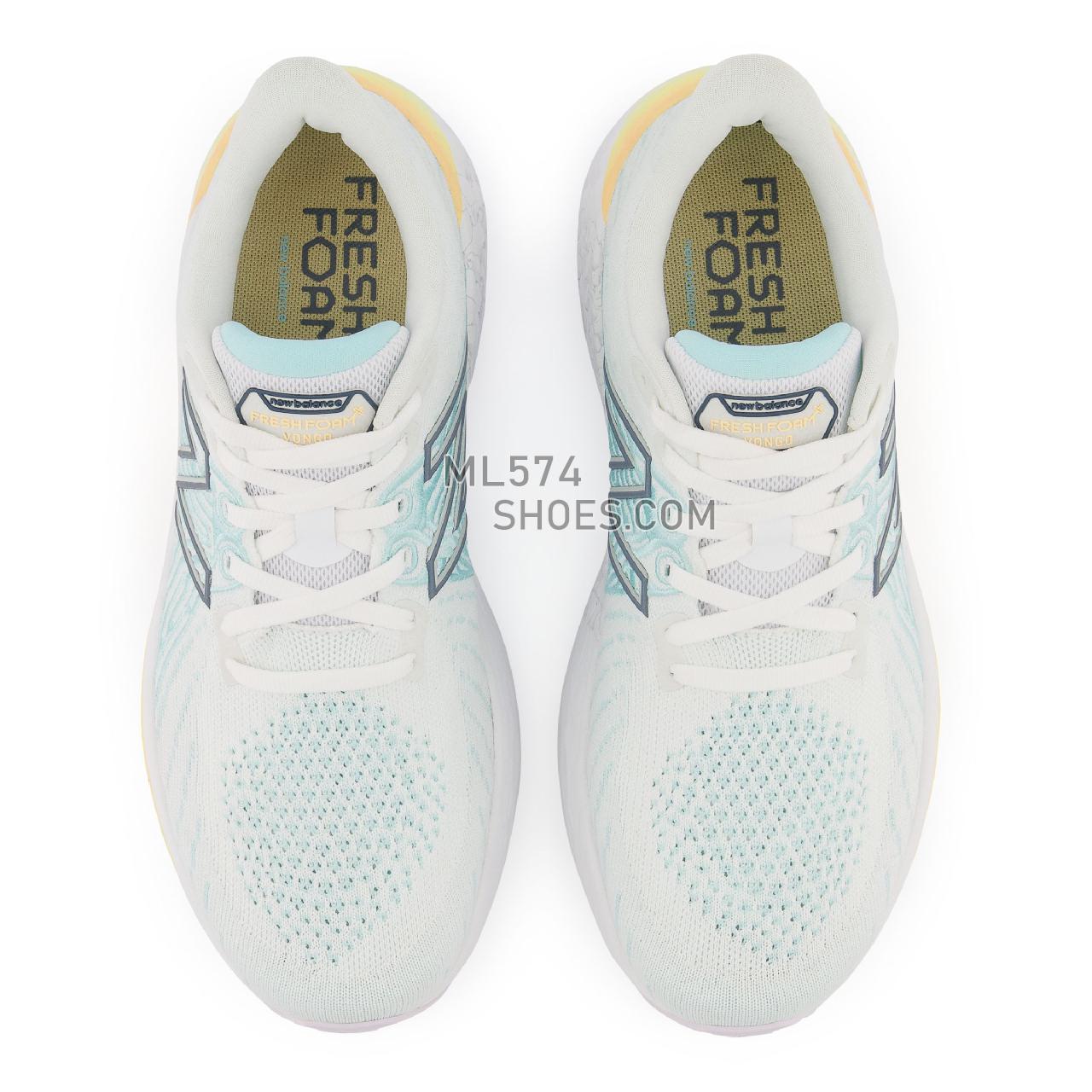 New Balance Fresh Foam X Vongo v5 - Women's Stability Running - White with Light Mango - WVNGOWM5