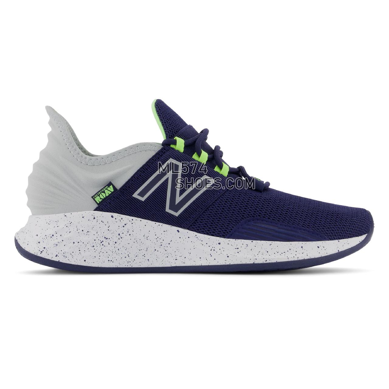 New Balance Fresh Foam Roav - Women's Neutral Running - Night Tide with Bleached Lime Glo and Light Aluminum - WROAVNB