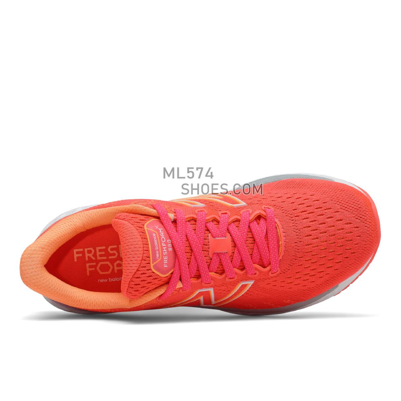 New Balance Fresh Foam 880v11 - Women's Neutral Running - Vivid Coral with Citrus Punch - W880M11