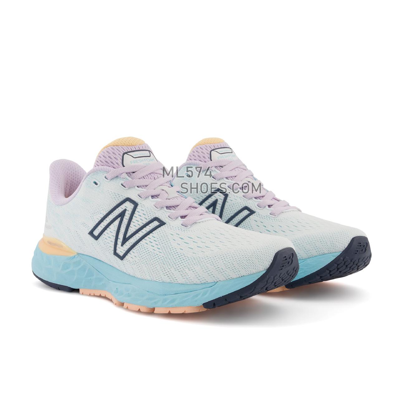 New Balance Fresh Foam 880v11 - Women's Neutral Running - White with Blue Chill - W880W11