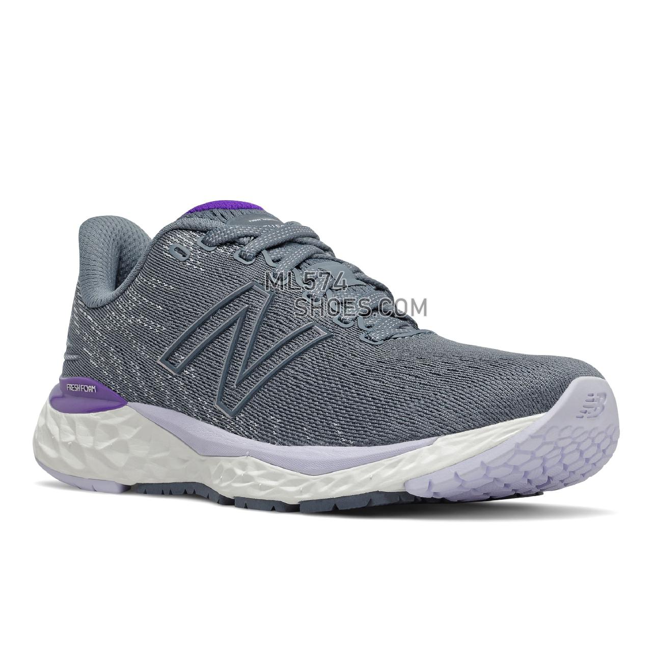 New Balance Fresh Foam 880v11 - Women's Neutral Running - Ocean Grey with Deep Violet - W880D11