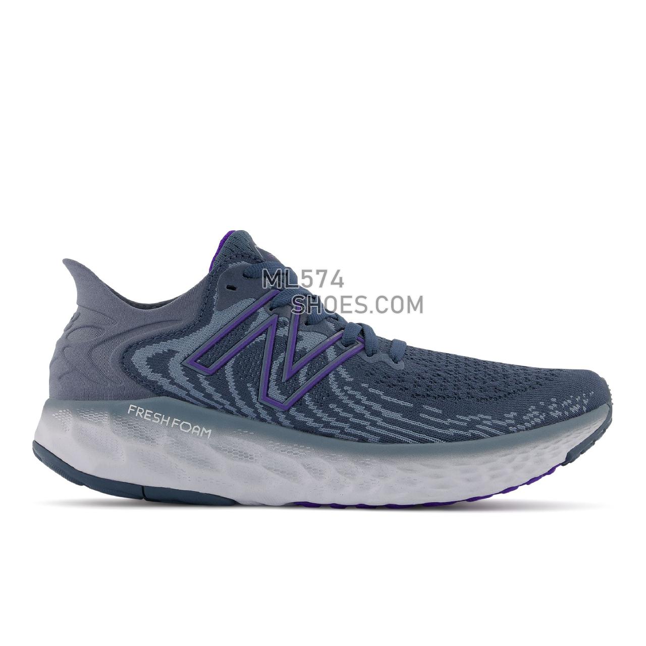 New Balance Fresh Foam 1080v11 - Women's Neutral Running - Deep Ocean Grey with Deep Violet - W1080R11