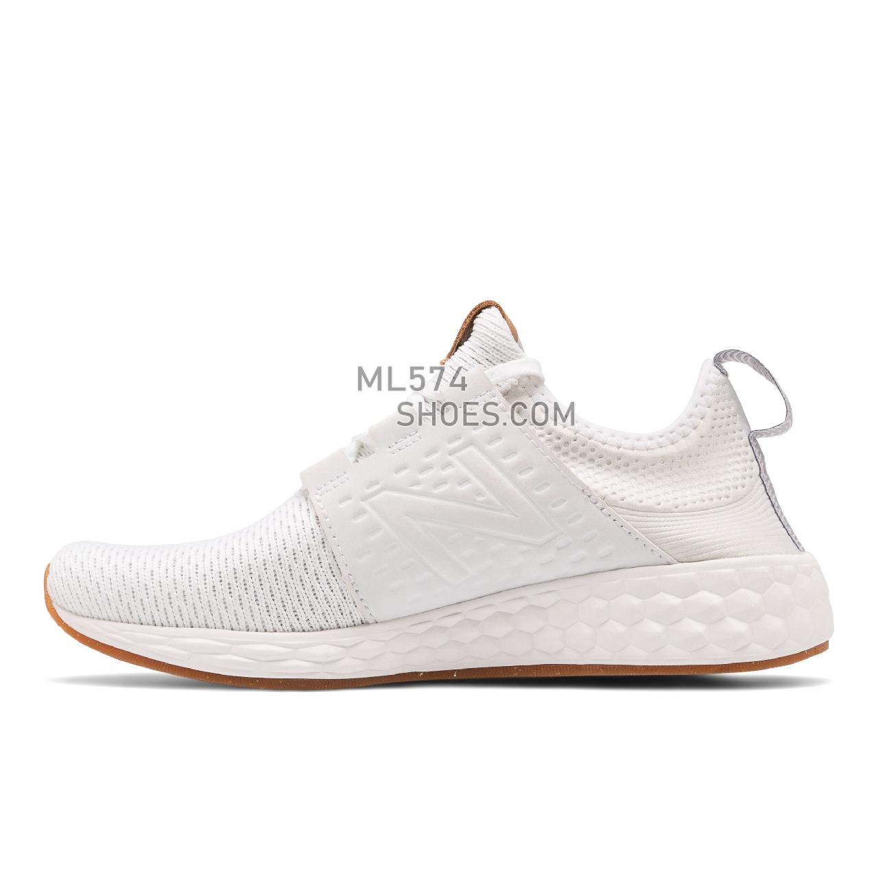 New Balance Fresh Foam Cruzv1 Reissue - Women's Neutral Running - Nb White with Silver Mink - WCRZRMWS