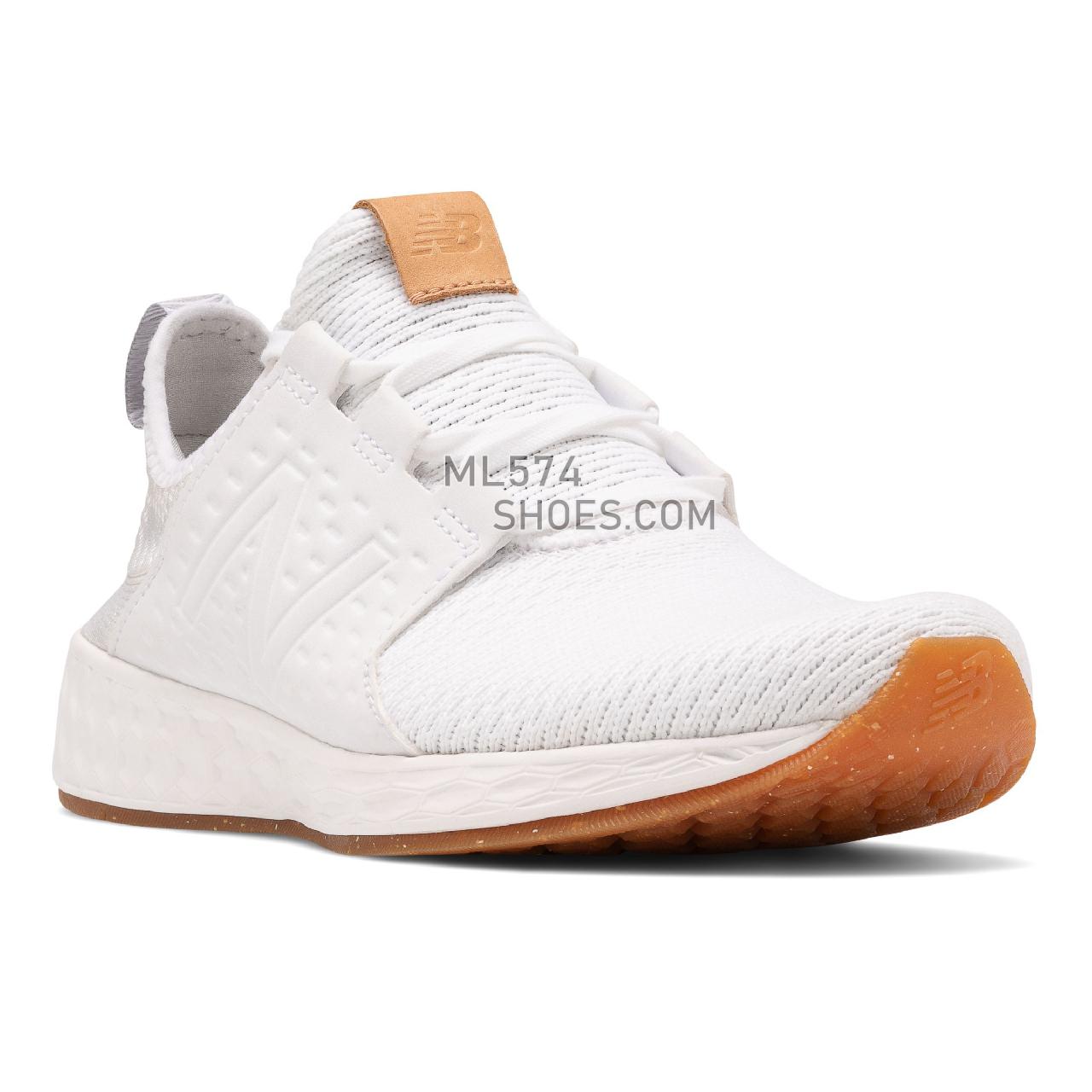 New Balance Fresh Foam Cruzv1 Reissue - Women's Neutral Running - Nb White with Silver Mink - WCRZRMWS