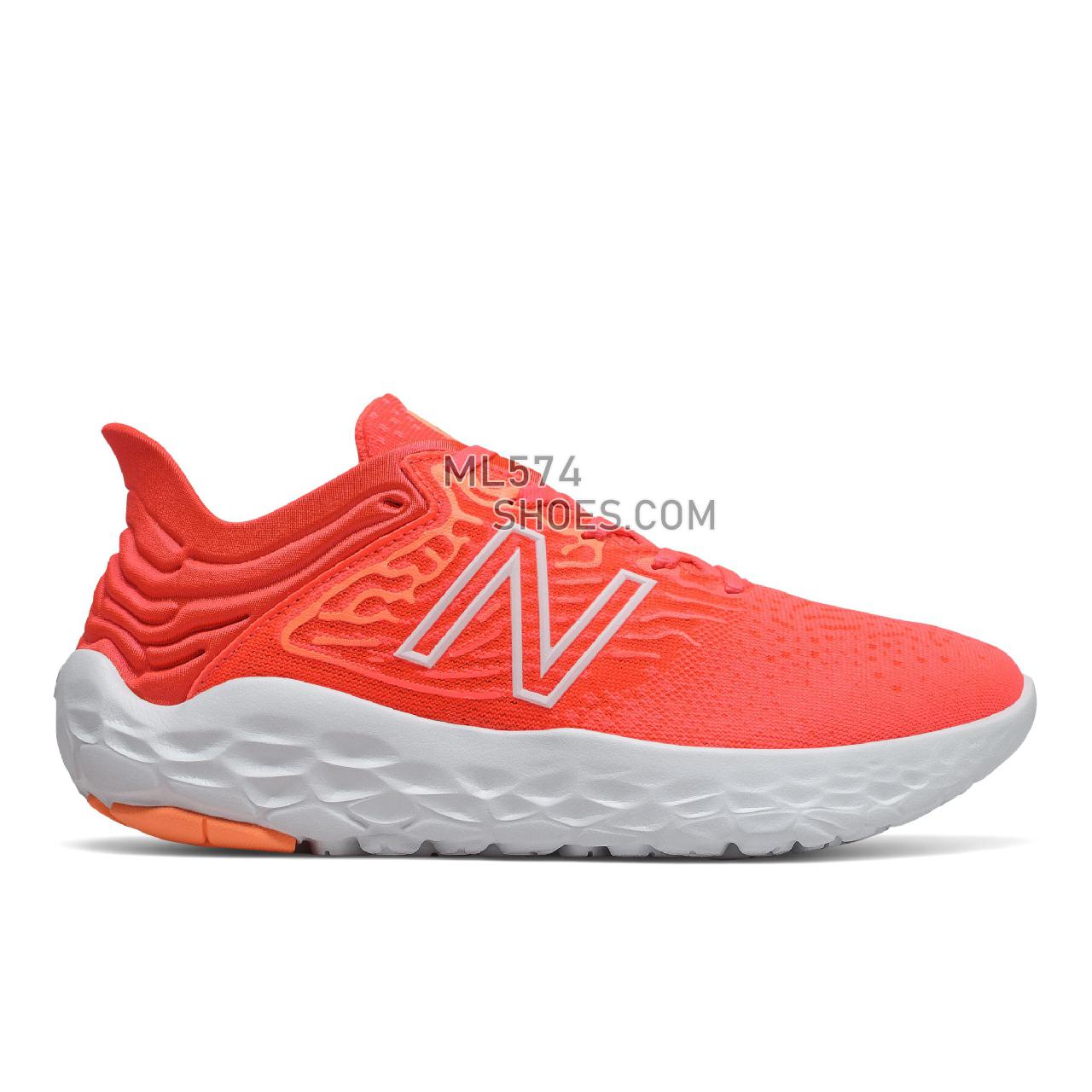 New Balance Fresh Foam Beacon v3 - Women's Neutral Running - Vivid Coral with Citrus Punch - WBECNCP3