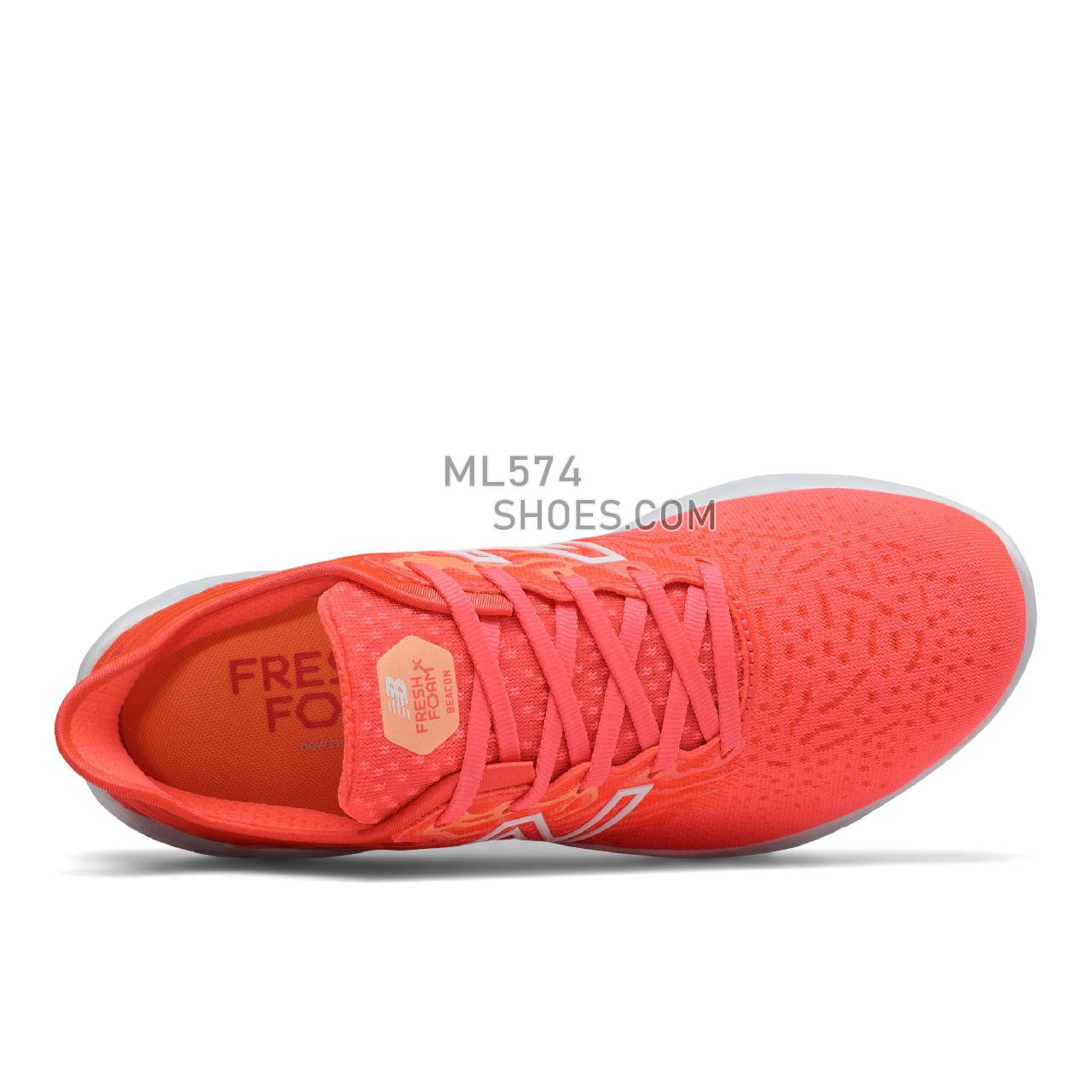 New Balance Fresh Foam Beacon v3 - Women's Neutral Running - Vivid Coral with Citrus Punch - WBECNCP3