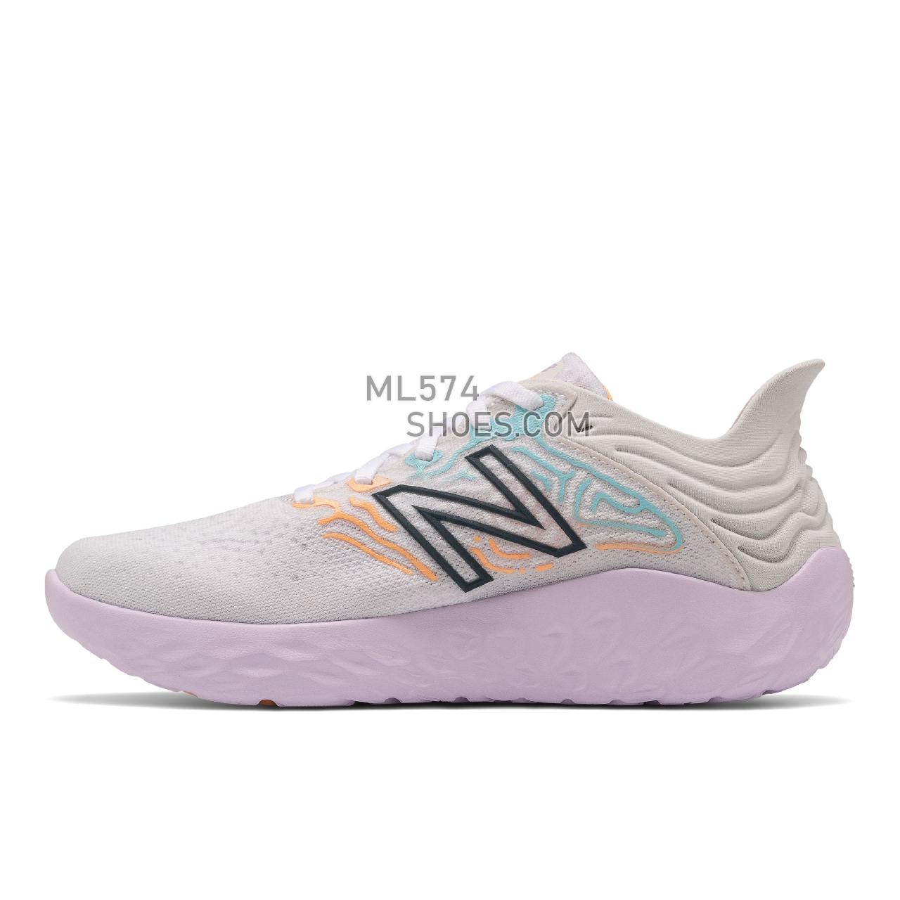 New Balance Fresh Foam Beacon v3 - Women's Neutral Running - White with Astral Glow - WBECNCW3