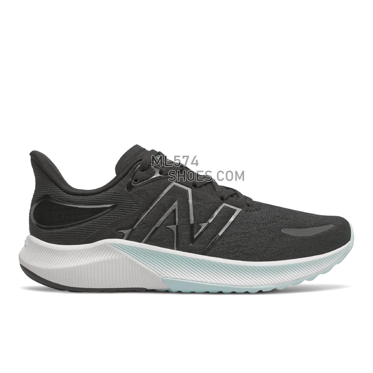 New Balance FuelCell Propel v3 - Women's Neutral Running - Black with Pale Blue Chill and White - WFCPRLK3