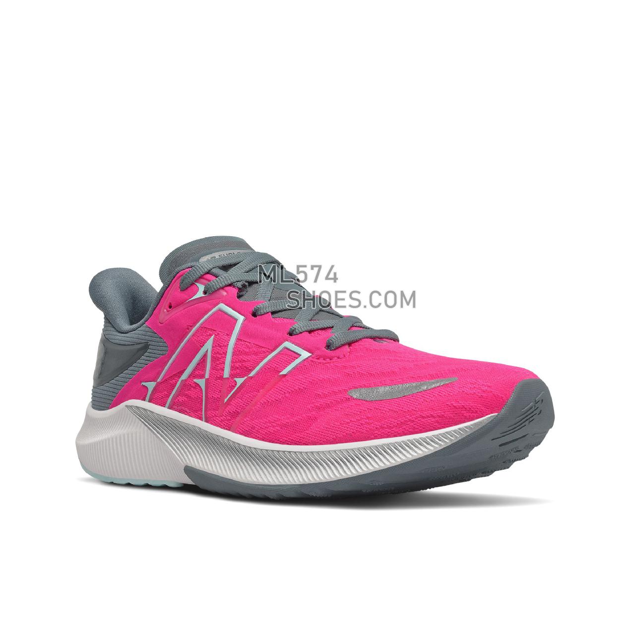 New Balance FuelCell Propel v3 - Women's Neutral Running - Pink Glo with Deep Ocean Grey - WFCPRLP3