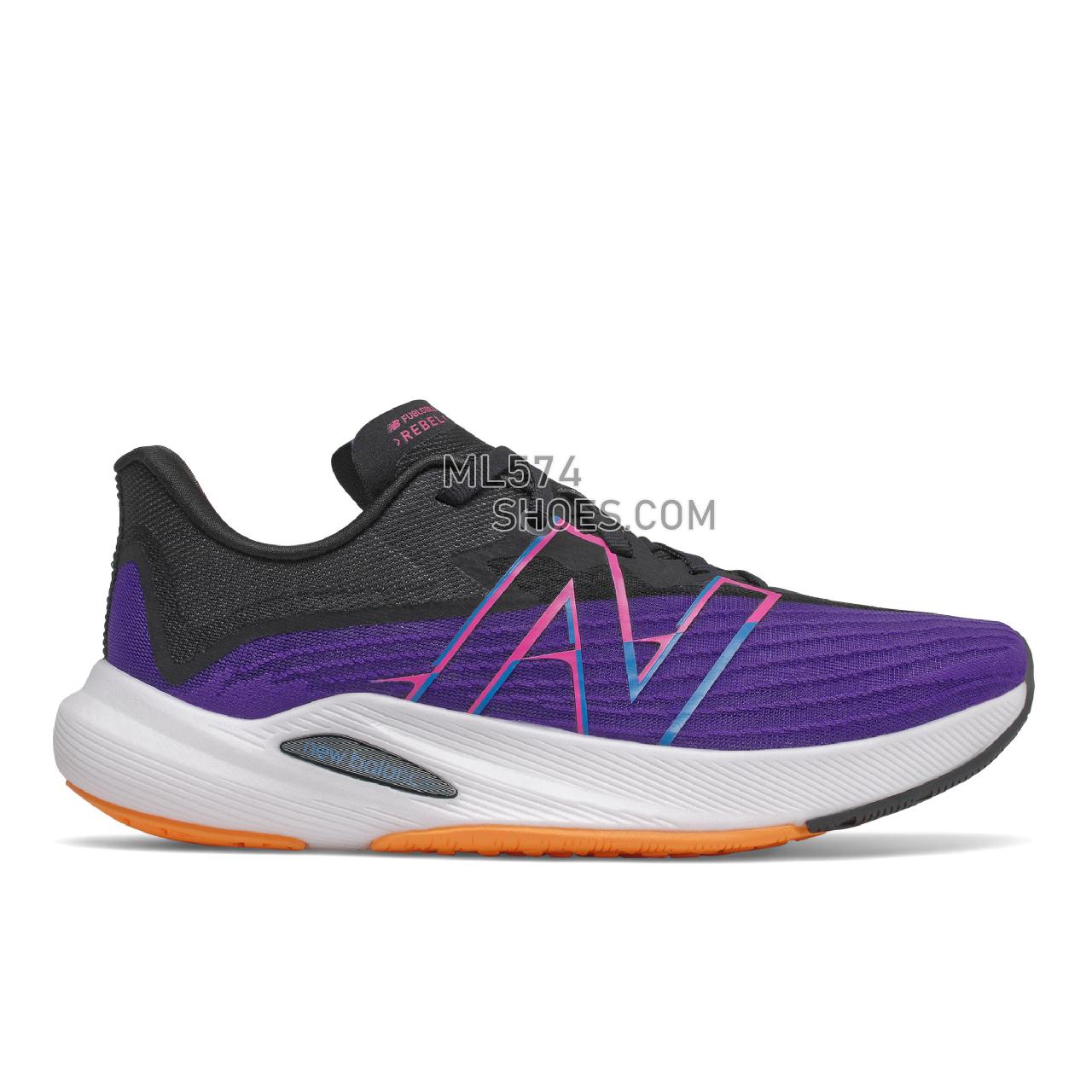 New Balance FuelCell Rebel v2 - Women's Neutral Running - Deep Violet with Black - WFCXCV2