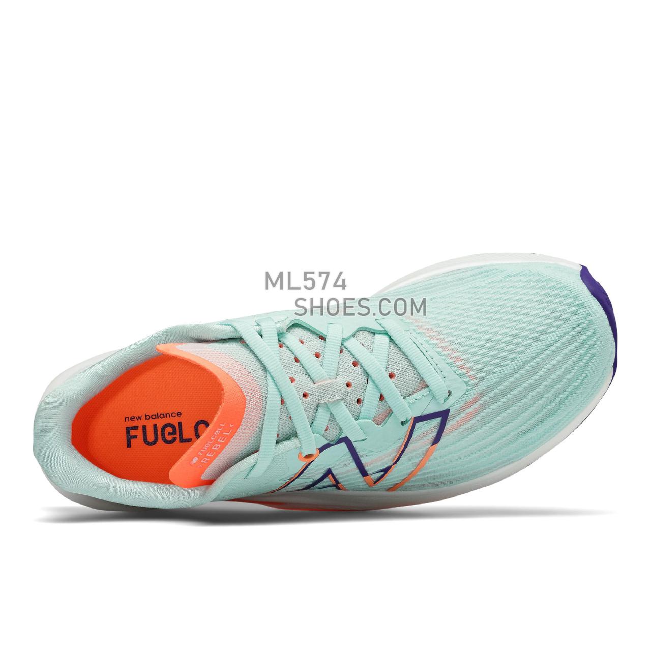 New Balance FuelCell Rebel v2 - Women's Neutral Running - White Mint with Citrus Punch - WFCXLP2