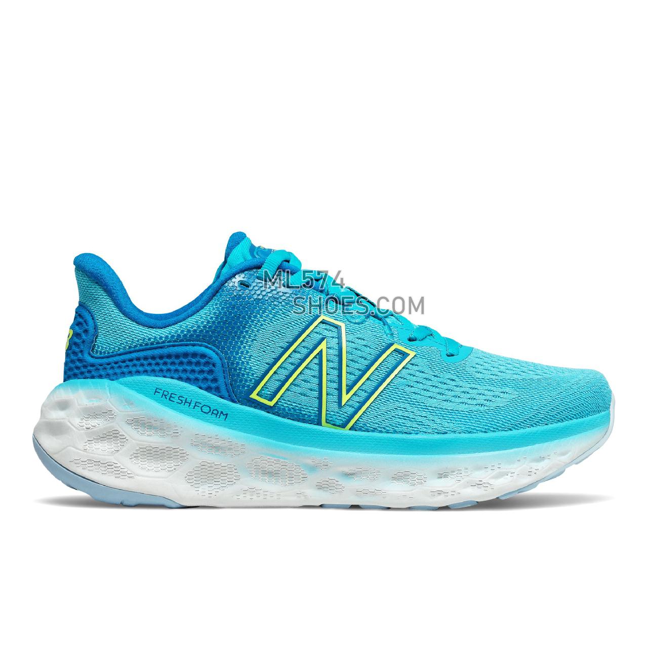 New Balance Fresh Foam More v3 - Women's Neutral Running - Virtual sky with bleached lime glo and star glo - WMORLV3