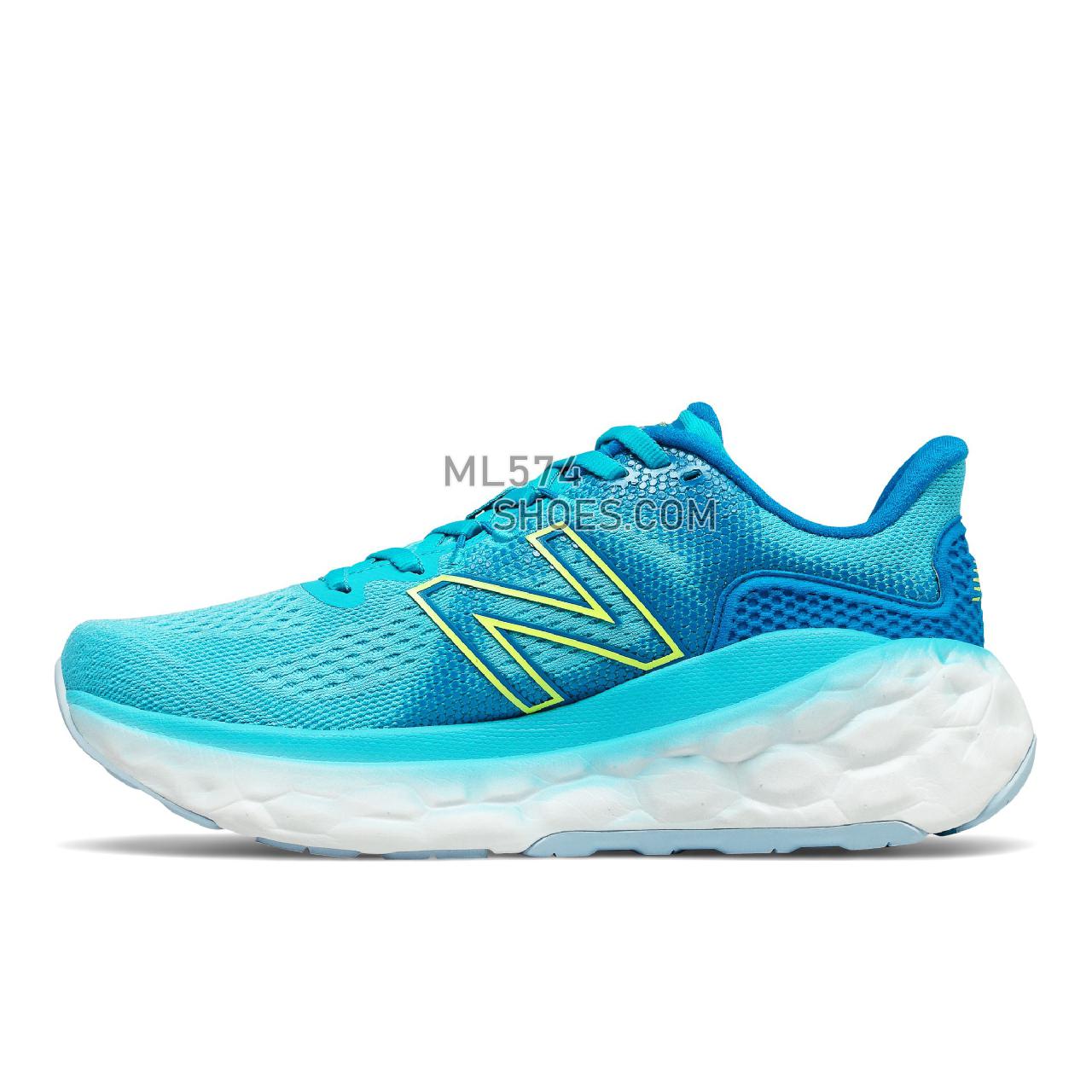 New Balance Fresh Foam More v3 - Women's Neutral Running - Virtual sky with bleached lime glo and star glo - WMORLV3