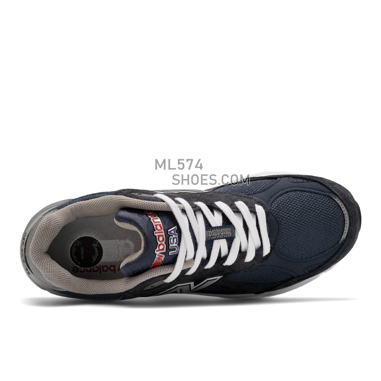 New Balance Made in USA 990v3 - Men's Made in USA And UK Sneakers - Navy with White - M990NB3