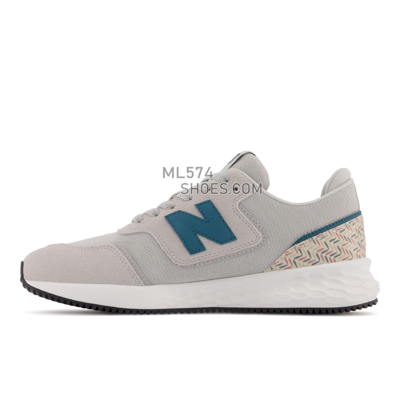 New Balance Fresh Foam X70 - Women's Sport Style Sneakers - Rain Cloud with Mountain Teal and White - WSX70GH1