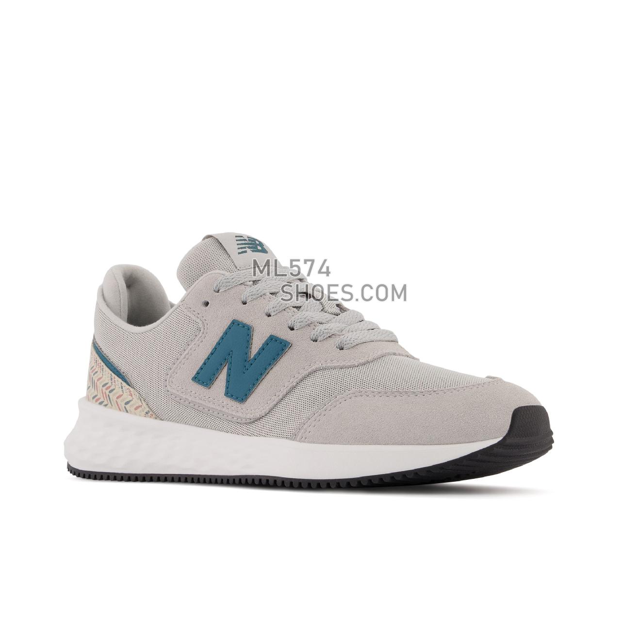 New Balance Fresh Foam X70 - Women's Sport Style Sneakers - Rain Cloud with Mountain Teal and White - WSX70GH1