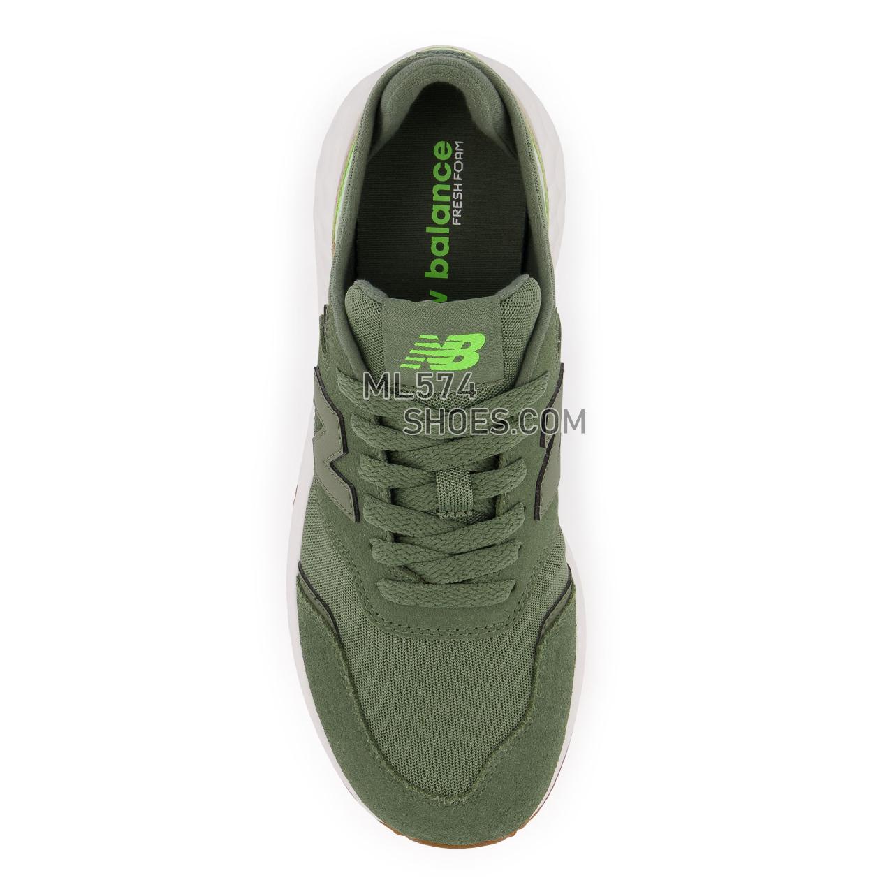 New Balance Fresh Foam X70 - Women's Sport Style Sneakers - Norway Spruce with Energy Lime and White - WSX70NC1