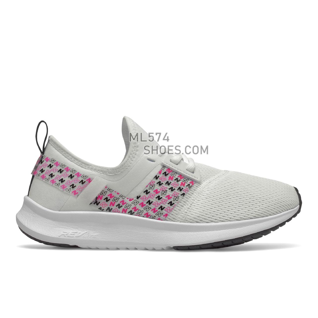 New Balance NB Nergize Sport - Women's Sport Style Sneakers - Nb White with Pink Glo - WNRGSPN1
