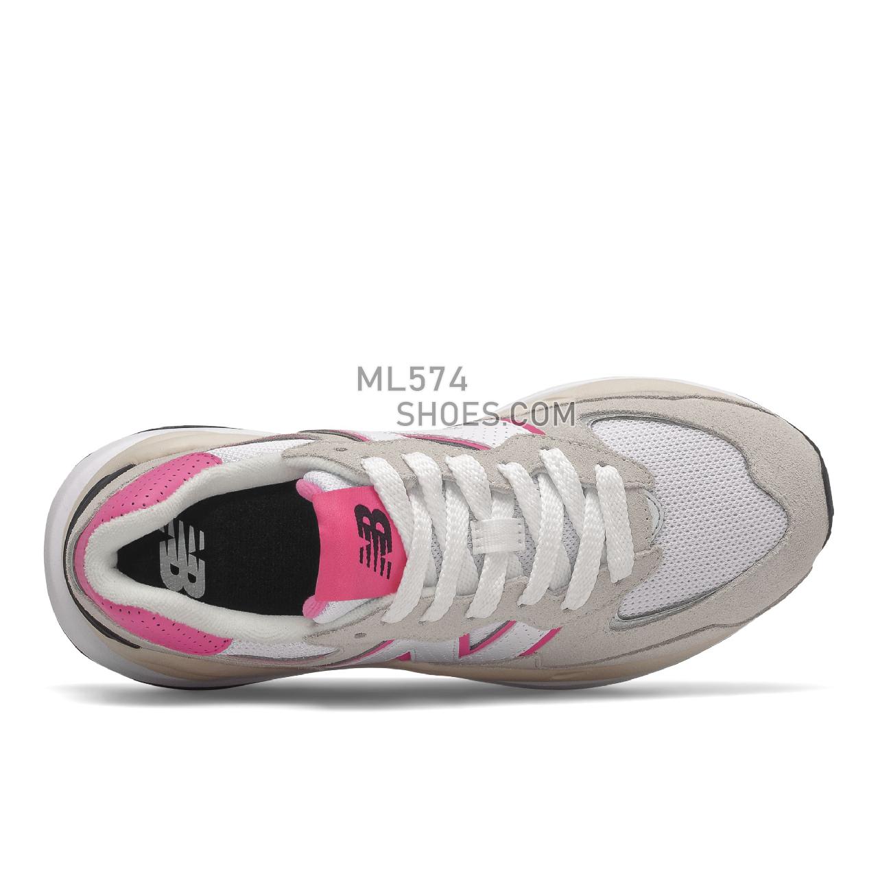 New Balance 57/40 - Women's Sport Style Sneakers - Sea Salt with Sporty Pink - W5740WT1