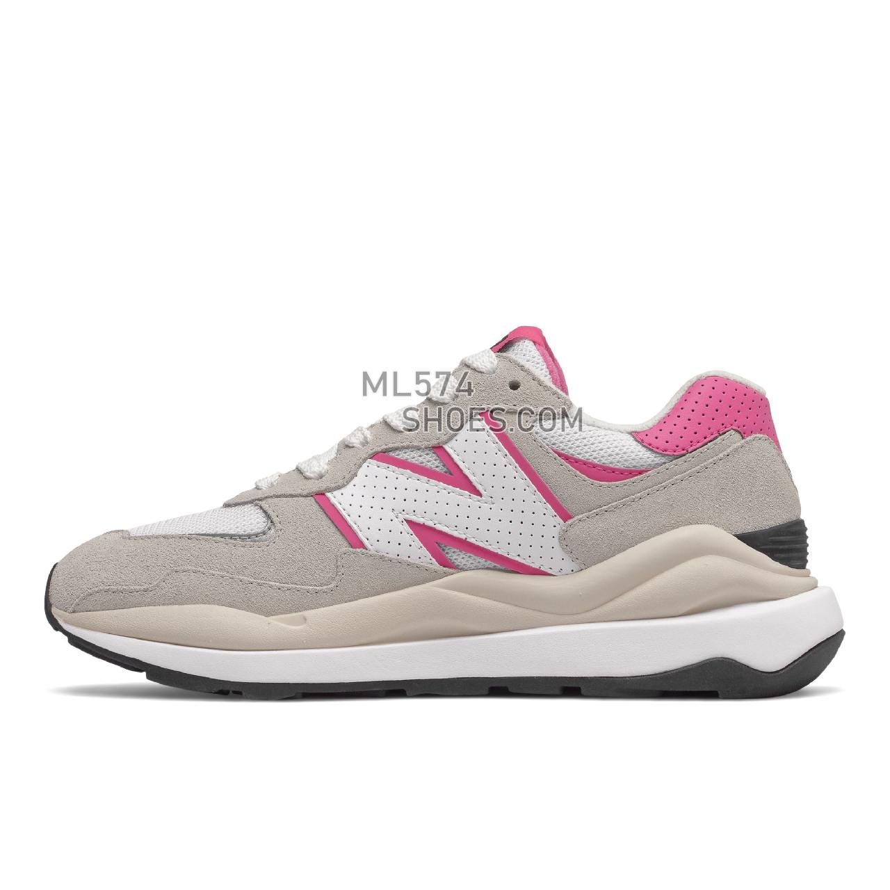 New Balance 57/40 - Women's Sport Style Sneakers - Sea Salt with Sporty Pink - W5740WT1