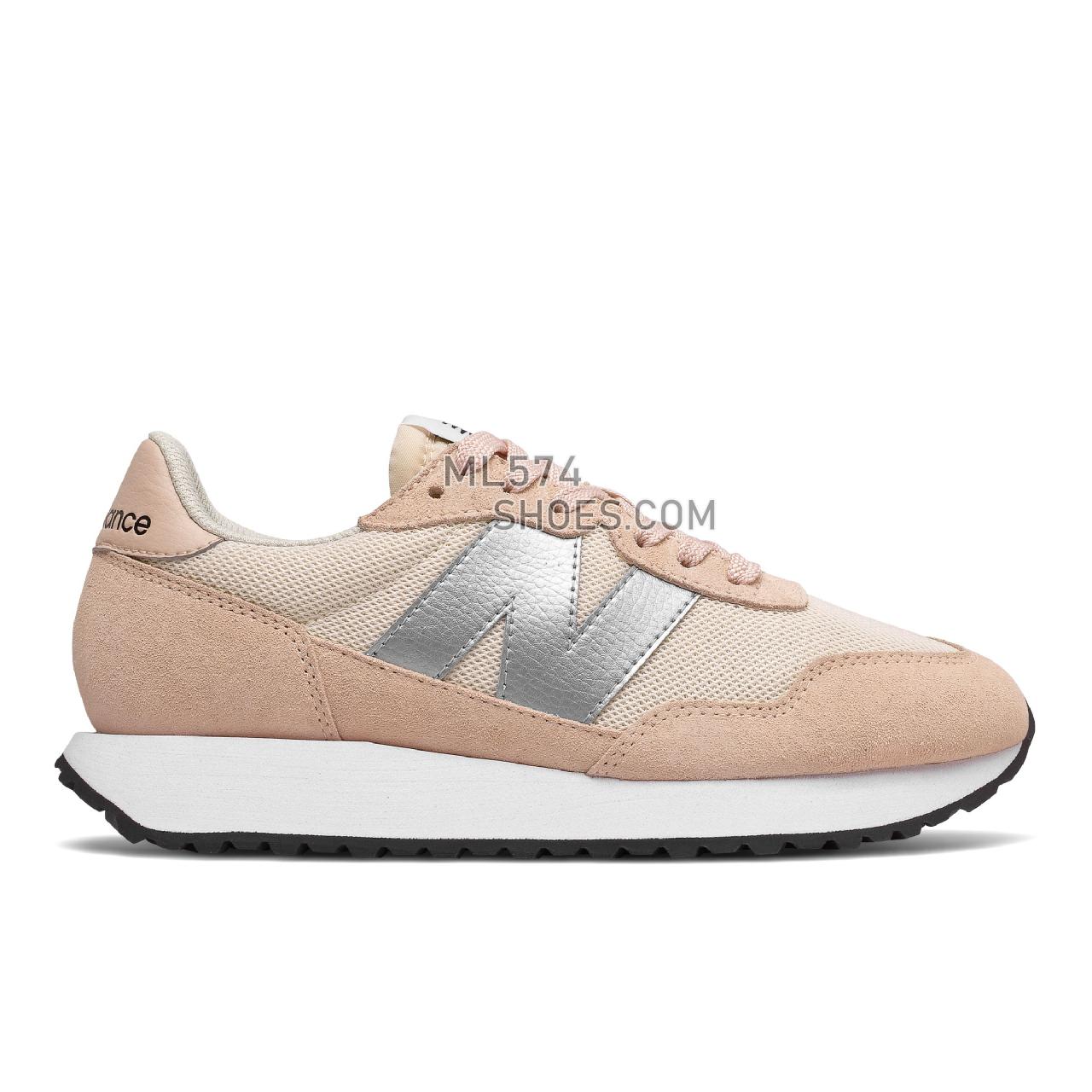 New Balance 237 - Women's Sport Style Sneakers - Rose Water with Silver Metalic - WS237CA