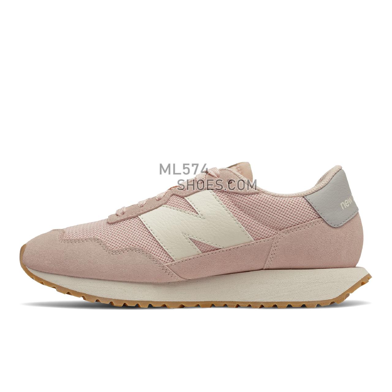 New Balance 237 - Women's Sport Style Sneakers - Oyster Pink with Storm Blue - WS237HL1