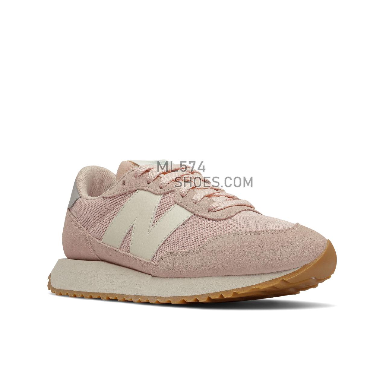 New Balance 237 - Women's Sport Style Sneakers - Oyster Pink with Storm Blue - WS237HL1