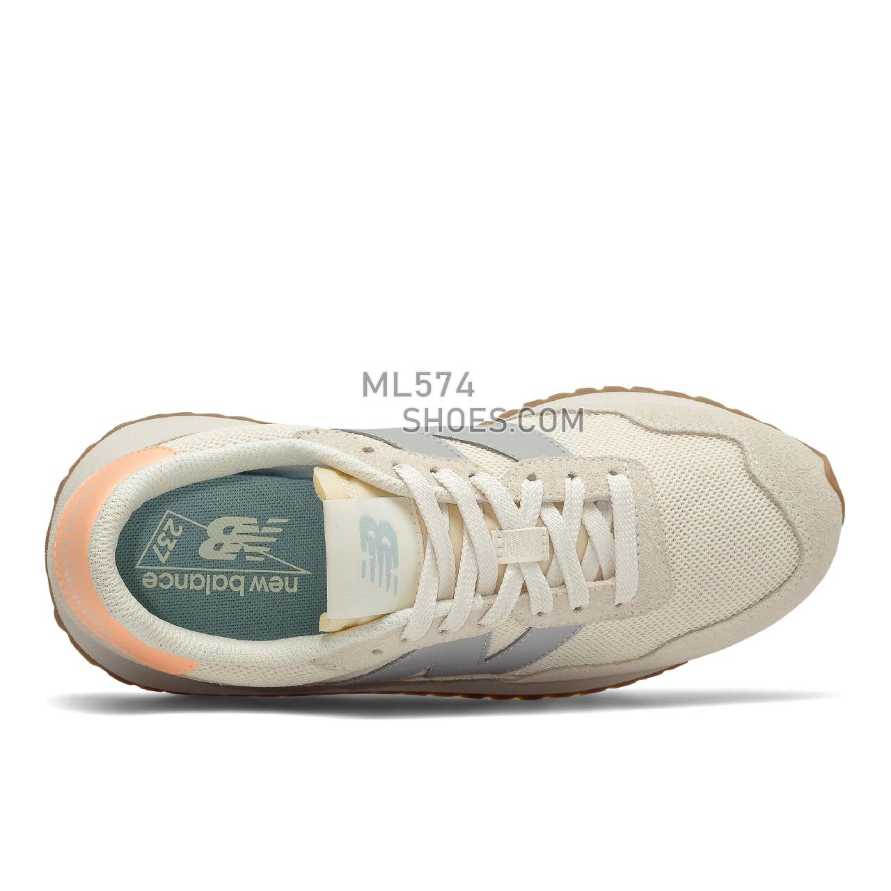 New Balance 237 - Women's Sport Style Sneakers - Angora with Light Mango - WS237HN1