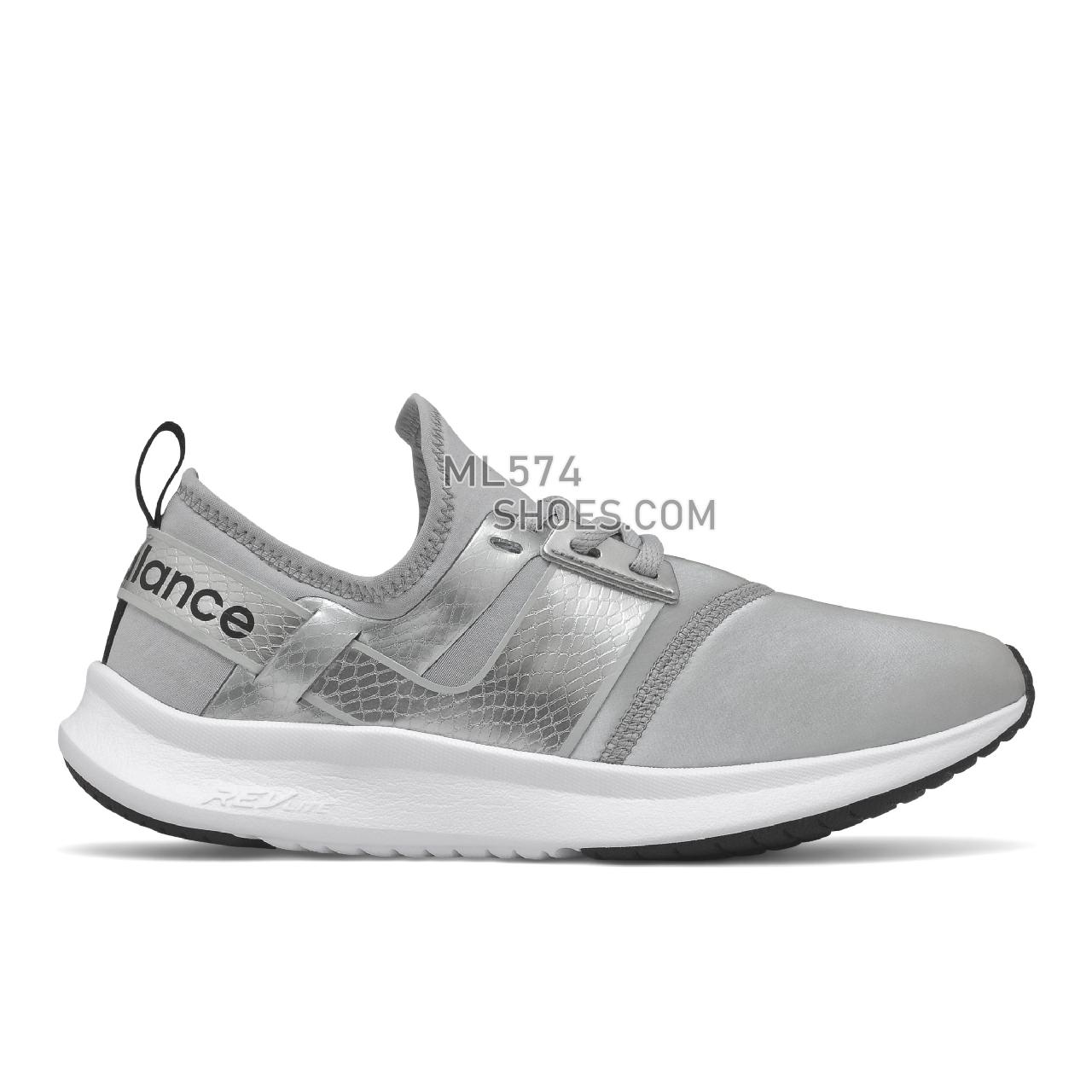 New Balance NB Nergize Sport - Women's Sport Style Sneakers - Light Aluminum with Silver Metallic - WNRGSAN1