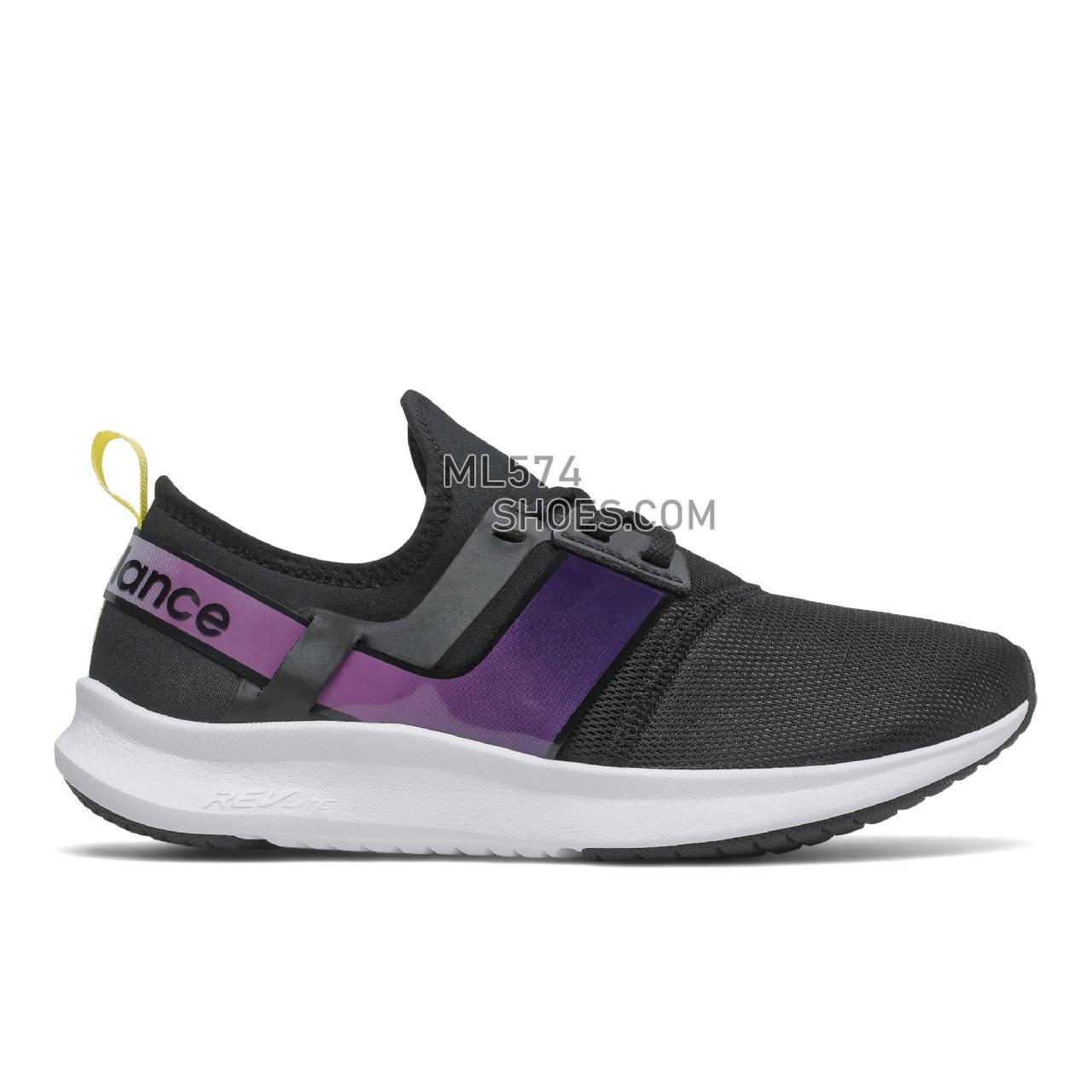 New Balance NB Nergize Sport - Women's Sport Style Sneakers - Black with Virtual Violet - WNRGSCR1