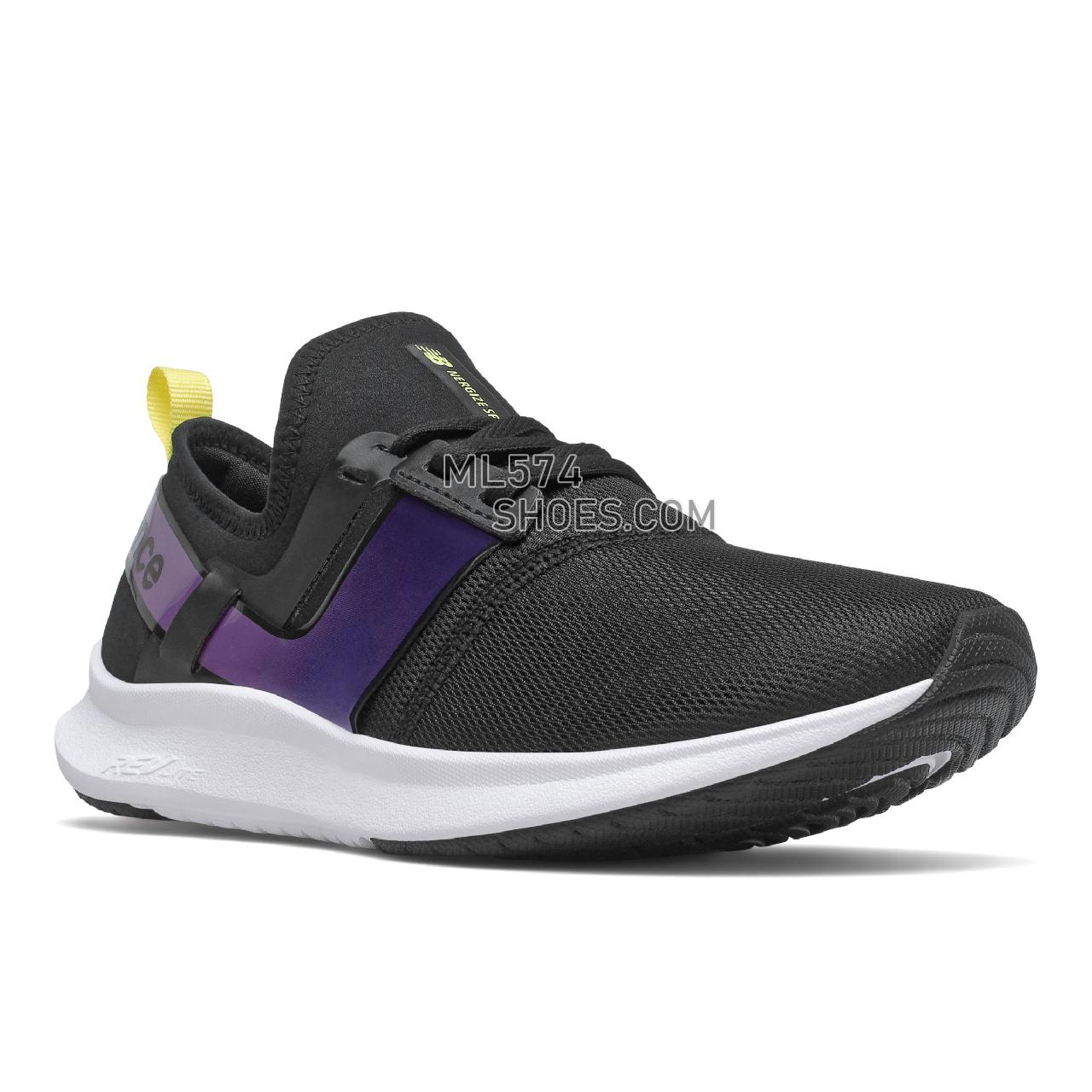New Balance NB Nergize Sport - Women's Sport Style Sneakers - Black with Virtual Violet - WNRGSCR1