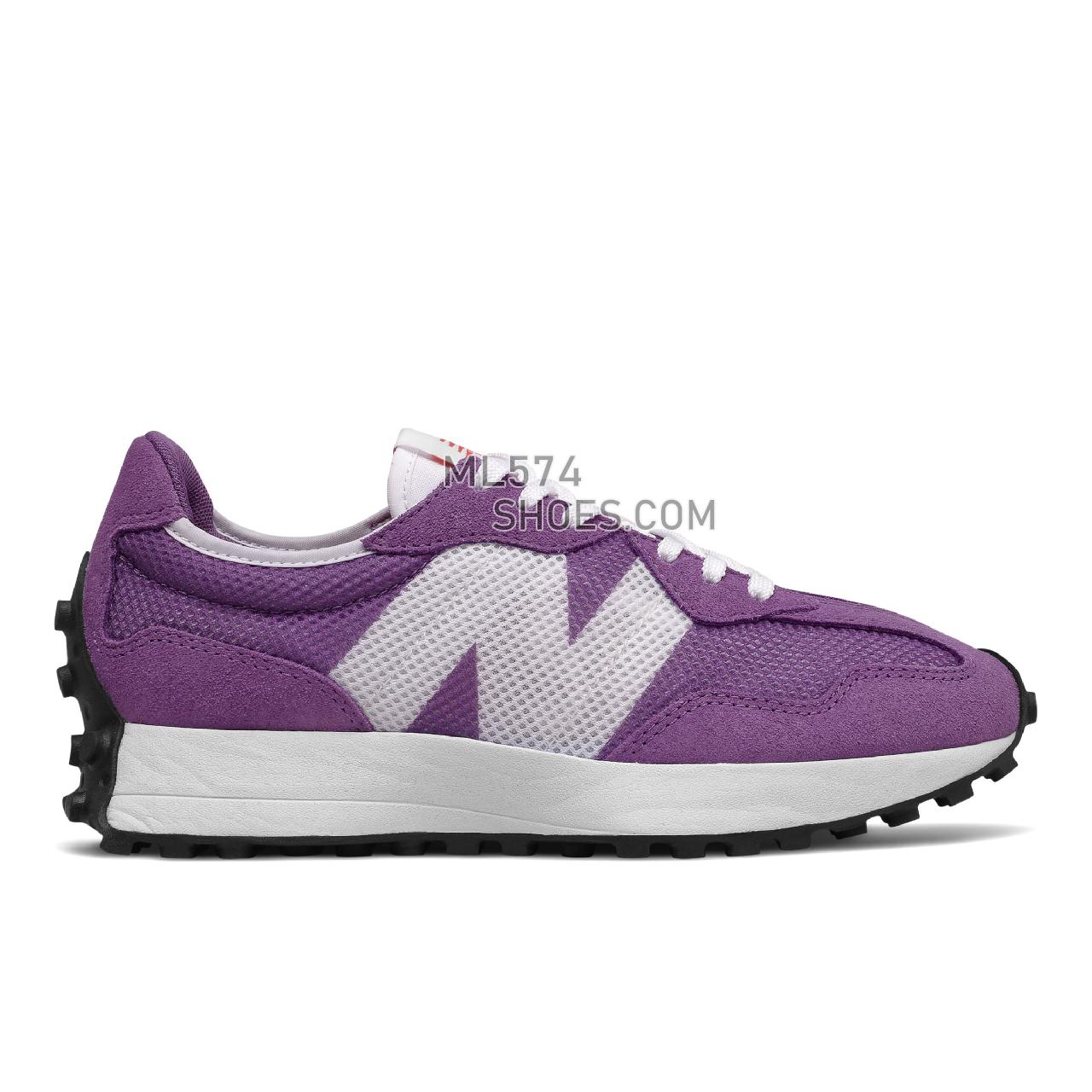 New Balance 327 - Women's Sport Style Sneakers - Virtual Violet with Ghost Pepper - WS327HE