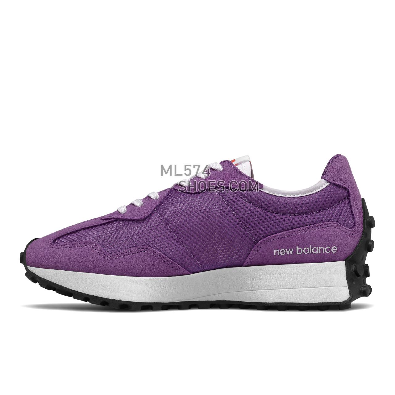 New Balance 327 - Women's Sport Style Sneakers - Virtual Violet with Ghost Pepper - WS327HE