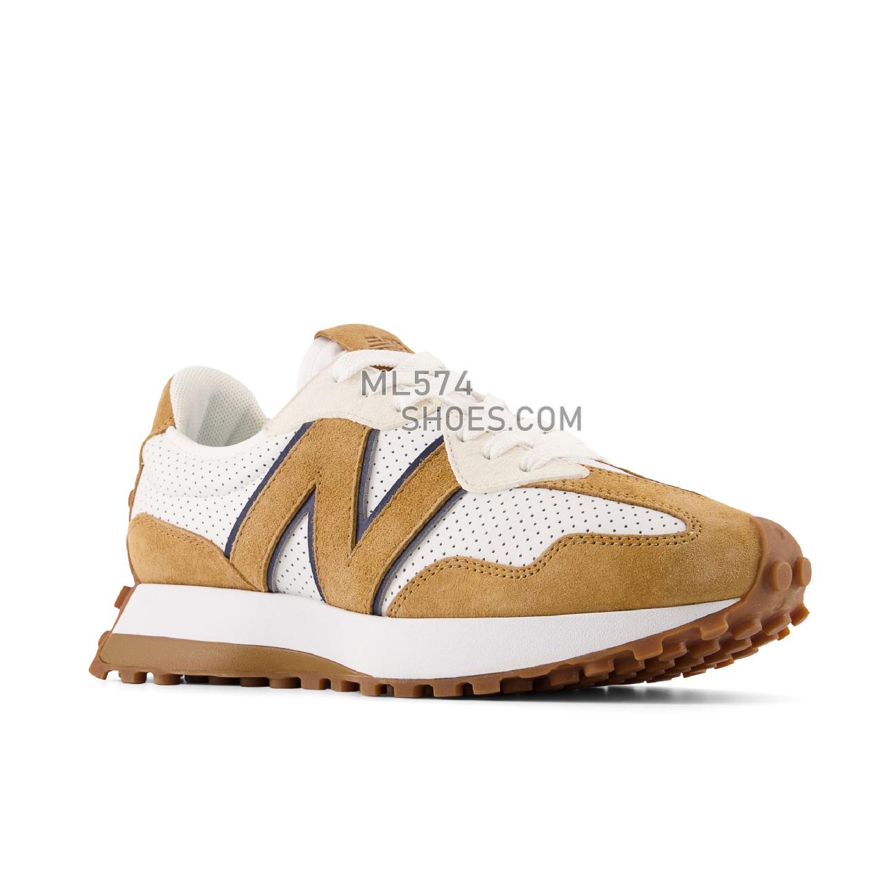 New Balance Bandier 327 - Women's Sport Style Sneakers - Nb White with Workwear and Natural Indigo - WS327QW