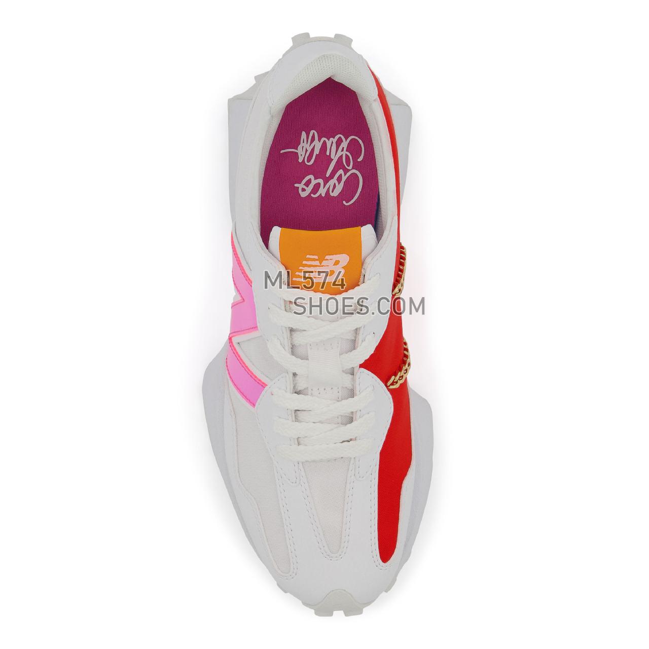 New Balance Coco Gauff 327 - Women's Sport Style Sneakers - Nb white with impulse and neo flame - WS327CO1