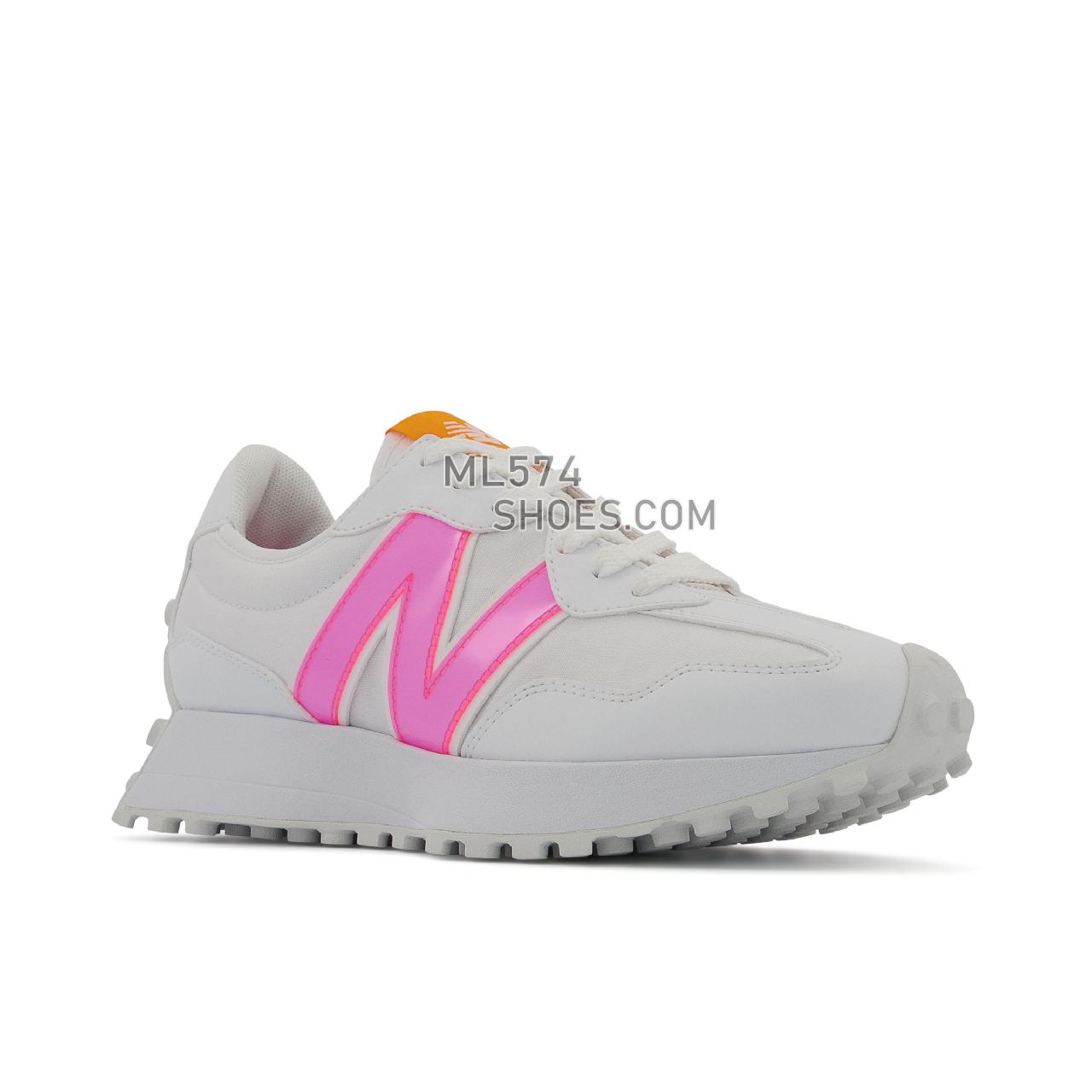 New Balance Coco Gauff 327 - Women's Sport Style Sneakers - Nb white with impulse and neo flame - WS327CO1