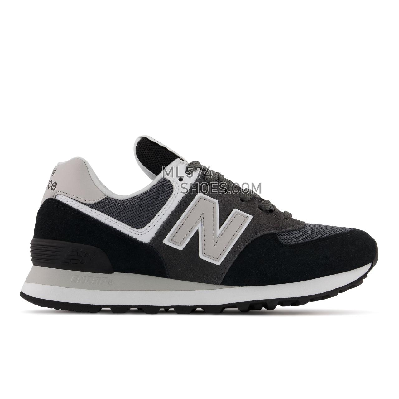New Balance 574v2 - Women's Classic Sneakers - Black with Magnet - WL574VI1