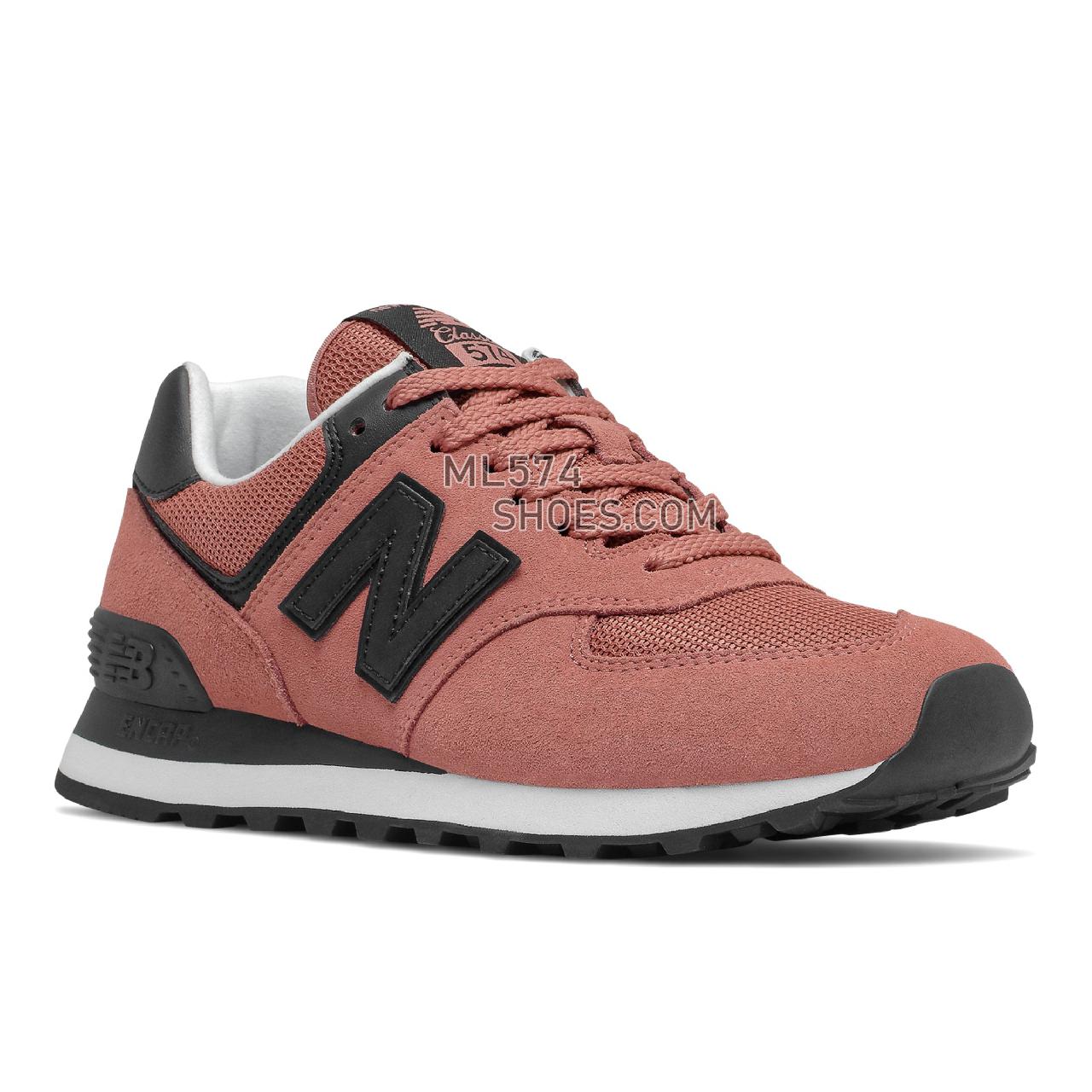 New Balance 574 - Women's Classic Sneakers - Washed Henna with Black - WL574MD2
