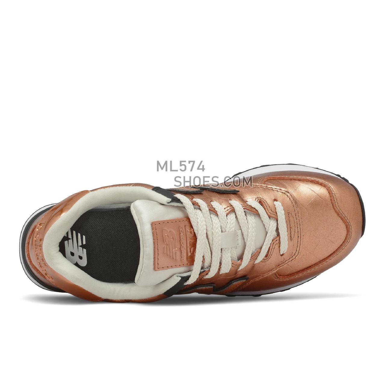 New Balance 574 - Women's Classic Sneakers - Bronze with Black - WL574PX2