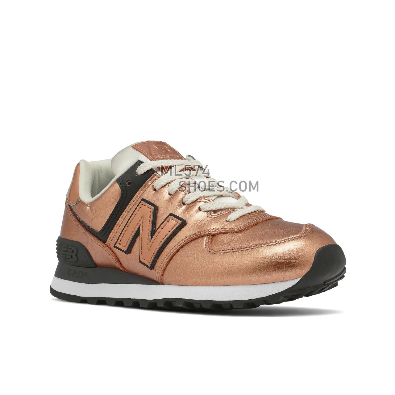 New Balance 574 - Women's Classic Sneakers - Bronze with Black - WL574PX2