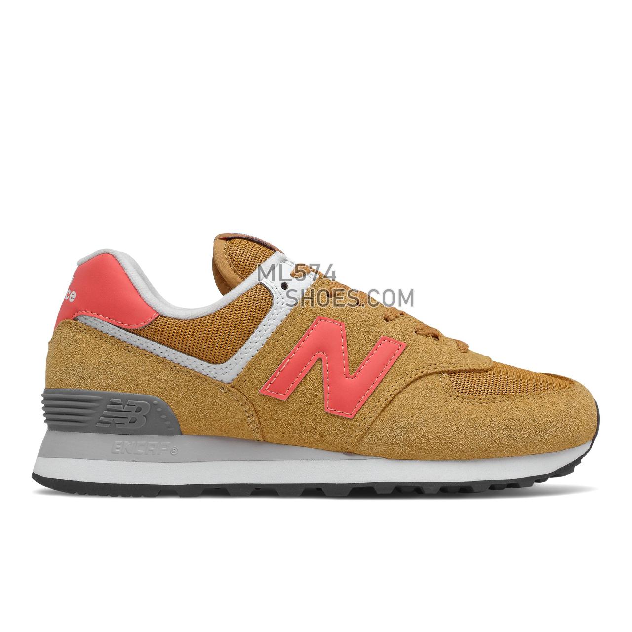 New Balance 574 - Women's Classic Sneakers - Workwear with Red - WL574HA2